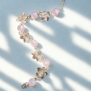 Elegant Pink and Silver Women's Bracelet